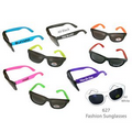 Fashion Sunglasses w/Neon Frame